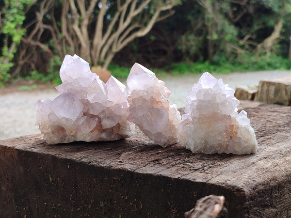 Natural Amethyst Spirit Quartz Clusters x 6 From Boekenhouthoek, South Africa