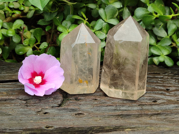 Polished Mix of Quartz Crystals x 2 From Ambatondrazaka, Madagascar