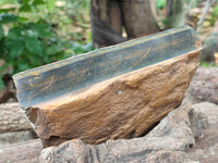 Polished On One Side Tiger's Eye Slabs x 2 From Prieska, South Africa