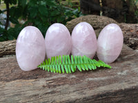 Polished Rose Quartz Standing Free Forms x 4 From Ambatondrazaka, Madagascar