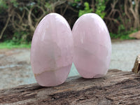 Polished Rose Quartz Standing Free Forms x 4 From Ambatondrazaka, Madagascar