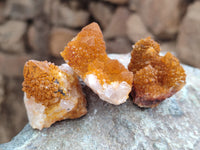 Natural Golden Solar Spirit Quartz Clusters x 35 From Boekenhouthoek, South Africa