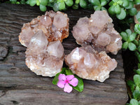 Natural Smokey Amethyst Spirit Quartz Clusters x 4 From Boekenhouthoek, South Africa