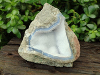 Natural Blue Lace Agate Geode Specimens x 3 From Nsanje, Malawi