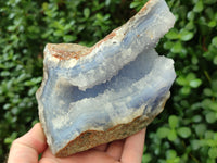 Natural Blue Lace Agate Geode Specimens x 3 From Nsanje, Malawi