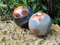 Polished Polychrome Jasper Spheres x 6 From Mahajanga, Madagascar