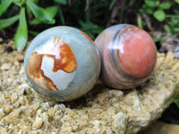 Polished Polychrome Jasper Spheres x 6 From Mahajanga, Madagascar