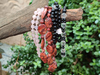 Hand Made Mixed Stone Bead Necklaces x 6 From Southern Africa