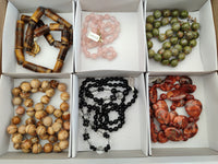 Hand Made Mixed Stone Bead Necklaces x 6 From Southern Africa