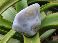 Polished Blue Lace Agate Geodes x 2 From Malawi