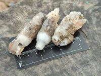 Natural Drusy Quartz Coated Calcite Pseudomorph Specimens x 20 From Alberts Mountain, Lesotho