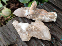 Natural Drusy Quartz Coated Calcite Pseudomorph Specimens x 20 From Alberts Mountain, Lesotho