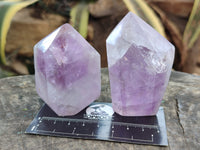 Polished Chevron Amethyst Points x 6 From Ankazobe, Madagascar