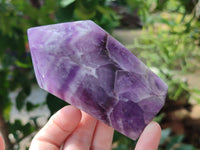 Polished Chevron Amethyst Points x 6 From Ankazobe, Madagascar