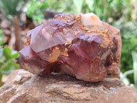 Natural Hematoid Quartz Clusters x 4 From Karoi, Zimbabwe