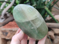 Polished Green Fluorite Standing Free Forms x 3 From Madagascar