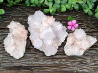 Natural Amethyst Spirit Quartz Clusters x 3 From Boekenhouthoek, South Africa