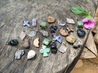 Hand Made Mixed Stone Earrings x 36 From Southern Africa