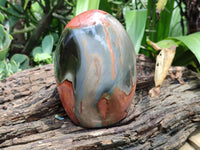 Polished Polychrome Jasper Standing Free Forms x 2 From Mahajanga, Madagascar