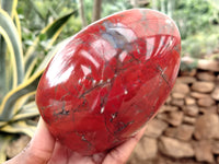 Polished Red Jasper Standing Free Forms x 4 From Madagascar