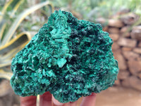 Natural Silky Malachite Specimens x 3 From Kasompe, Congo