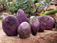 Polished Stichtite Standing Free Forms x 6 From Barberton, South Africa