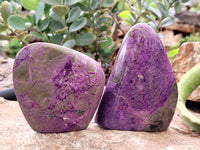 Polished Stichtite Standing Free Forms x 6 From Barberton, South Africa