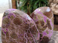 Polished Stichtite Standing Free Forms x 2 From Barberton, South Africa&nbsp;