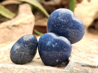 Polished Lazulite Hearts x 35 From Madagascar