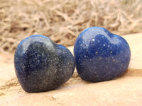 Polished Lazulite Hearts x 35 From Madagascar