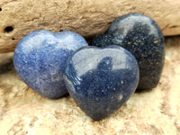 Polished Lazulite Hearts x 35 From Madagascar