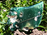 Polished On One Side Emerald Mtorolite Plates x 2 From Mutorashanga, Zimbabwe