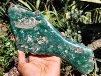 Polished On One Side Emerald Mtorolite Plates x 2 From Mutorashanga, Zimbabwe