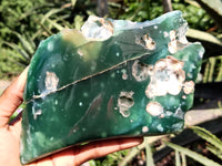 Polished On One Side Emerald Mtorolite Plates x 2 From Mutorashanga, Zimbabwe