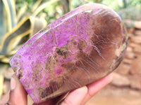 Polished Stichtite Standing Free Forms x 4 From Barberton, South Africa