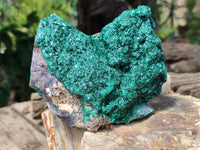 Natural Crystalline Malachite Specimens x 3 From Congo