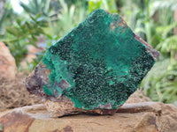 Natural Crystalline Malachite Specimens x 3 From Congo