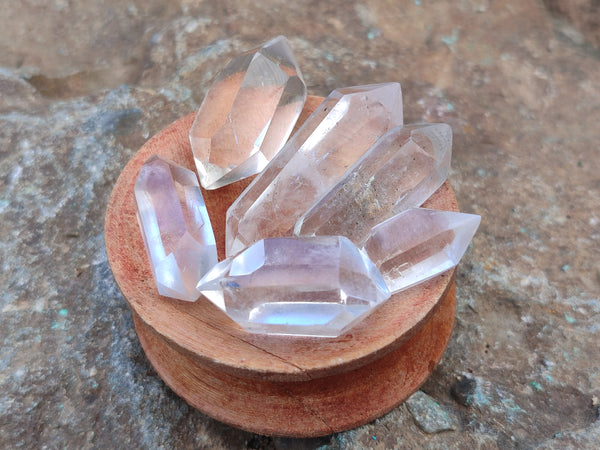 Polished Double Terminated Clear Quartz Crystals x 70 From Madagascar