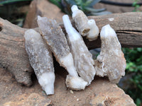 Natural Drusy Quartz Coated Calcite Pseudomorph Specimens x 20 From Alberts Mountain, Lesotho