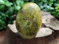 Polished Green Opal Standing Free Forms x 3 From Antsirabe, Madagascar