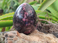 Polished Rhodonite Eggs and a heart x 3 From Ambindavato, Madagascar