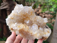 Natural Limonite Quartz Clusters x 4 From Solwezi, Zambia