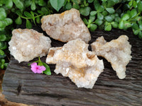 Natural Limonite Quartz Clusters x 4 From Solwezi, Zambia