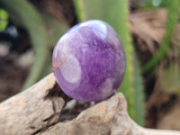 Polished Chevron Amethyst Palm Stones x 20 from Ankazobe, Madagascar