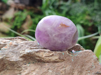 Polished Chevron Amethyst Palm Stones x 20 from Ankazobe, Madagascar