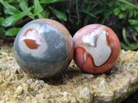 Polished Polychrome Jasper Spheres x 6 From Mahajanga, Madagascar