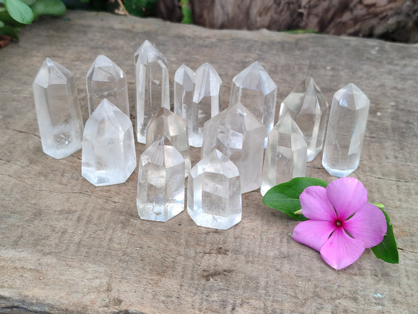 Polished Clear Quartz Crystals x 35 From Madagascar