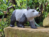 Hand Made Soapstone Panda Carving x 1 From Zimbabwe