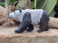 Hand Made Soapstone Panda Carving x 1 From Zimbabwe