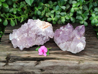 Natural Jacaranda Amethyst Quartz Clusters x 2 from Mumbwa, Zambia